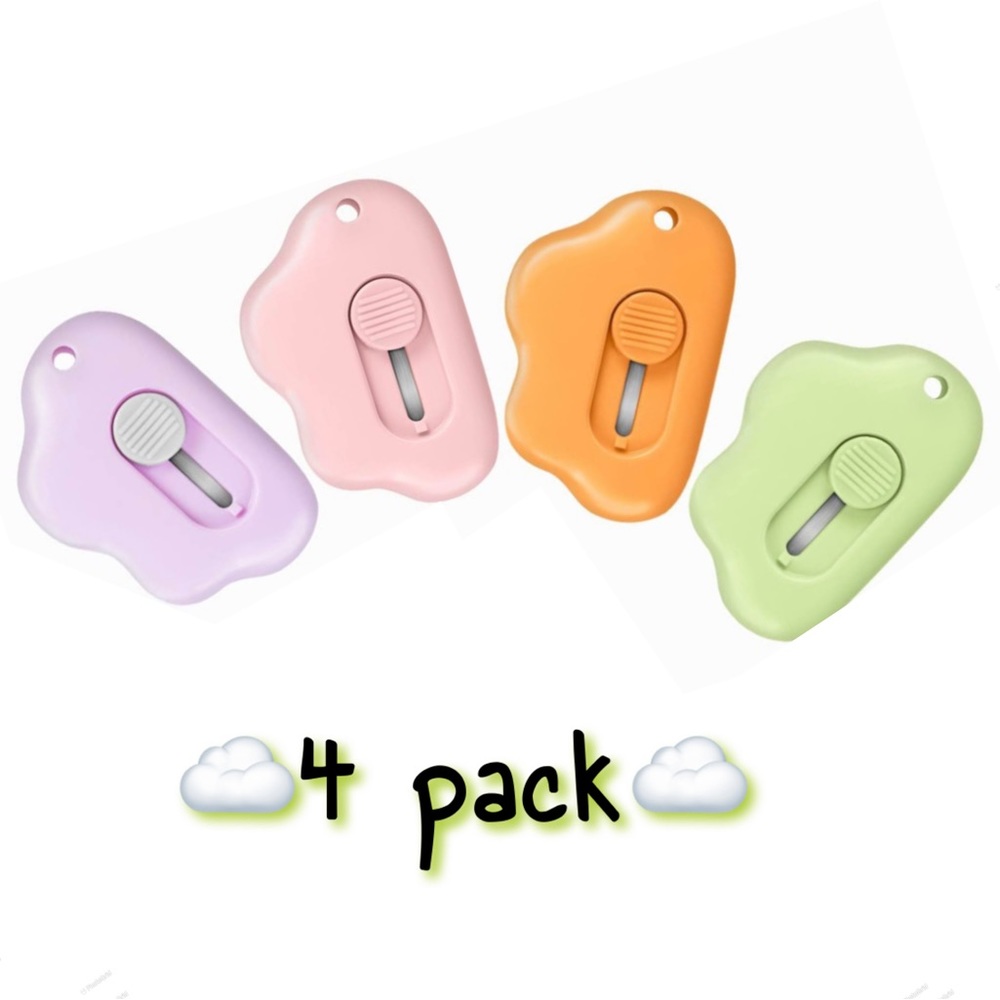 ☁️4 Adorable Mini Cloud Utility Knives Set☁️ 🆕